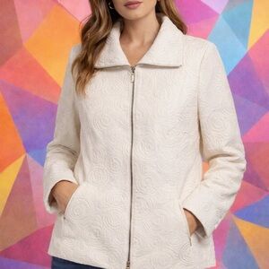 DANA BUCHMAN jacket , off white, size 10